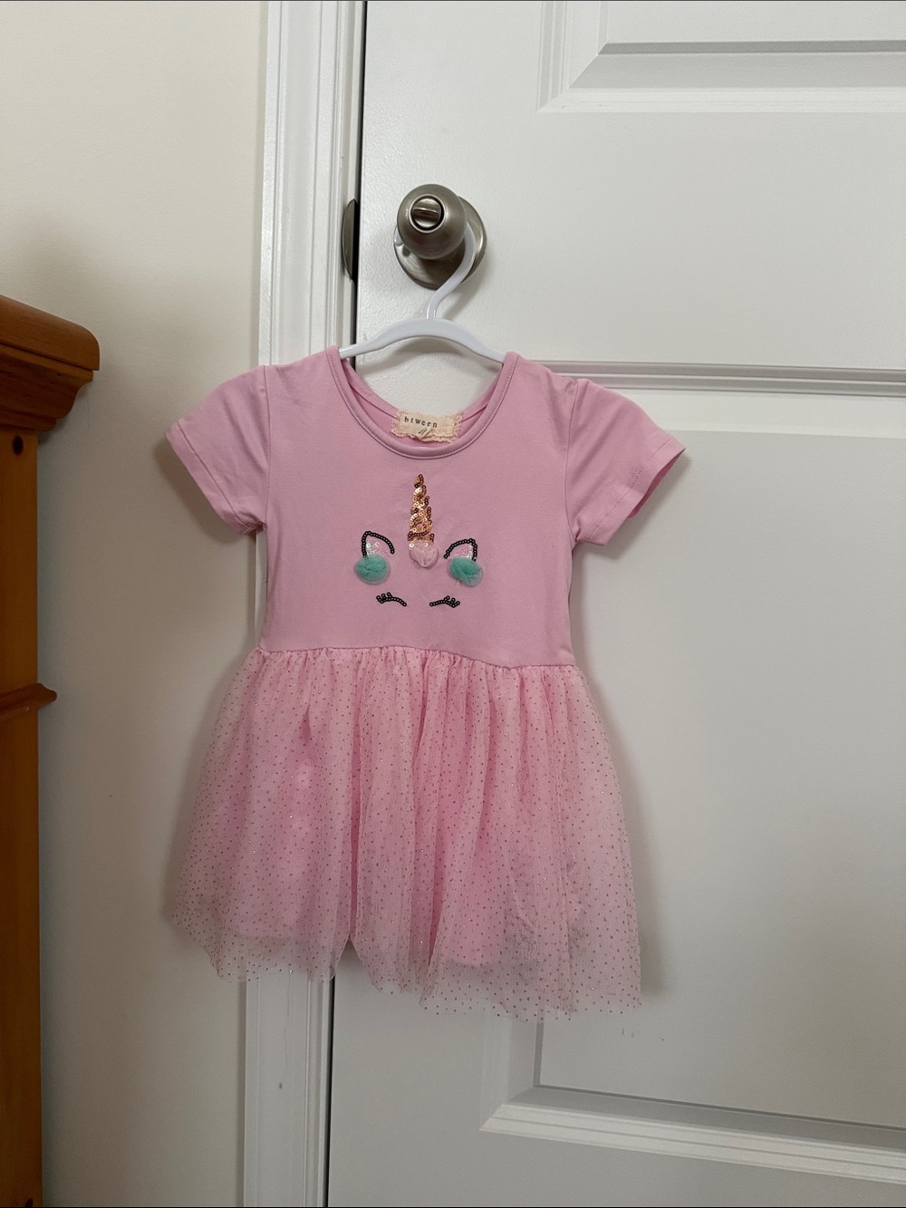 Toddler Pink Unicorn Tulle Dress